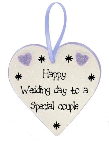 Happy Wedding Day plaques (click for choice of messages) - Image 2