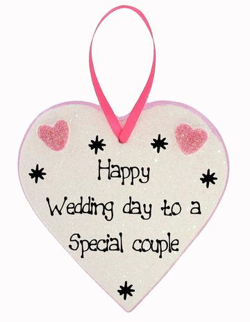 Happy Wedding Day plaques (click for choice of messages) - Image 5