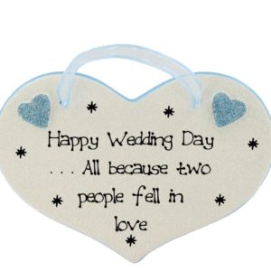 Happy Wedding Day plaques (click for choice of messages)