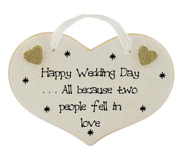 Happy Wedding Day plaques (click for choice of messages) - Image 3