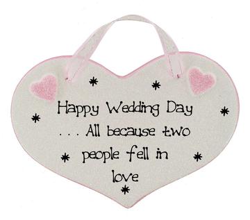 Happy Wedding Day plaques (click for choice of messages) - Image 4