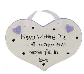 Happy Wedding Day plaques (click for choice of messages) - Image 5