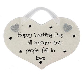 Happy Wedding Day plaques (click for choice of messages) - Image 6